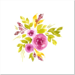 Peonies bouquet Posters and Art